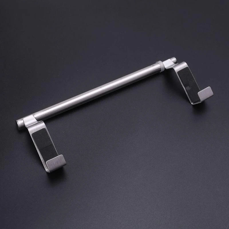 97QC Stainless Steel Towel Bar Storage Rack Metal Hanging Holder for Home Kitchen Bathroom Bar Hotel Organization