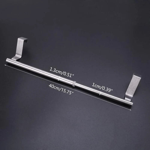 97QC Stainless Steel Towel Bar Storage Rack Metal Hanging Holder for Home Kitchen Bathroom Bar Hotel Organization