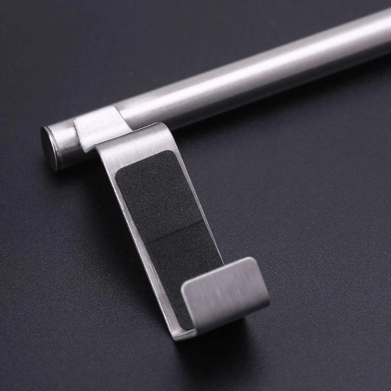 97QC Stainless Steel Towel Bar Storage Rack Metal Hanging Holder for Home Kitchen Bathroom Bar Hotel Organization